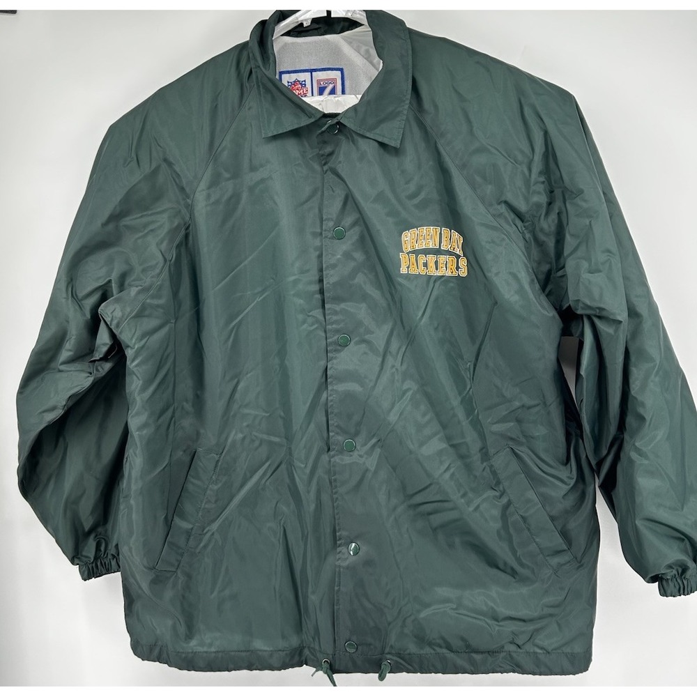 VTG Logo 7 NFL Game Day Green Bay Packers Windbreaker Jacket Green Men's XL